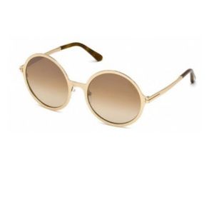 Tom Ford UV protected Gold Round Sunglasses